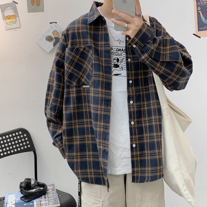 Korean Plaid Shirt – Unisex Casual Jacket