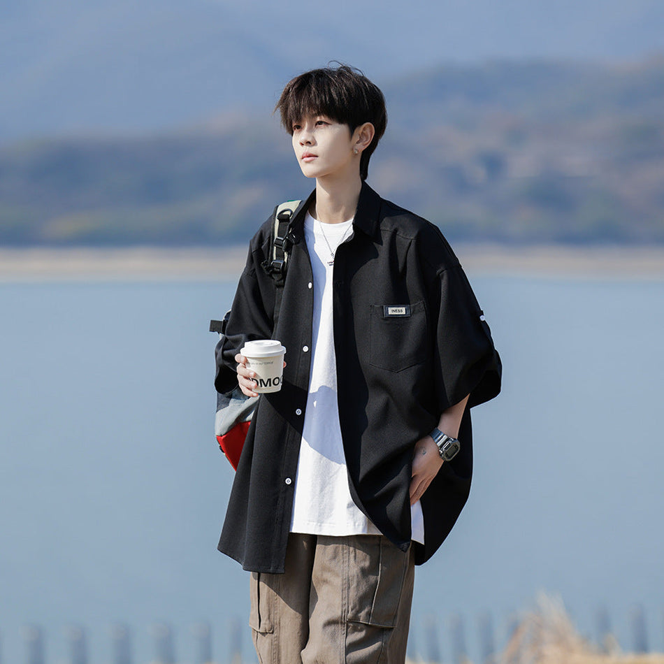 Men’s Japanese Cityboy Shirt – Retro Summer Style