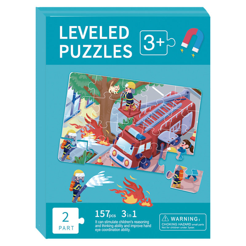 Kids Magnetic Car Puzzle 3-6 Years Educational Toy