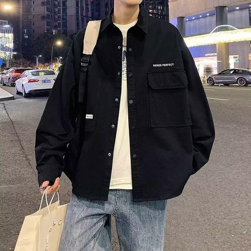 Men’s Workwear Cardigan Jacket – Spring & Autumn Style