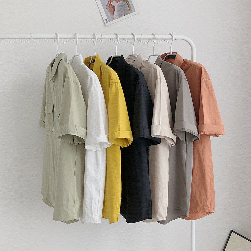 Men’s Korean Style Loose Shirt – Summer Casual Wear
