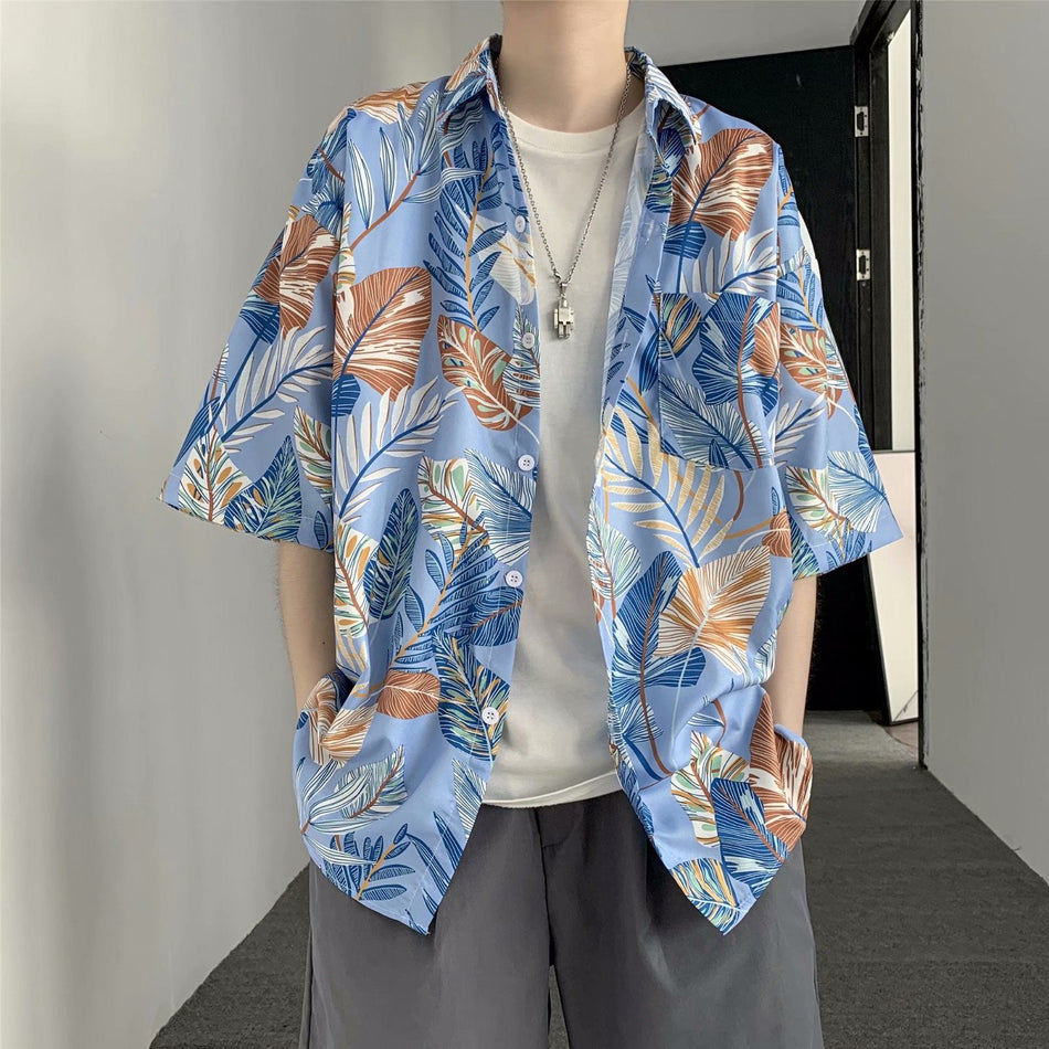 Men’s Japanese Floral Shirt – Hawaiian Summer Style