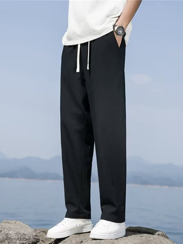 Men’s Linen Trousers – Summer Breathable Wide-Leg