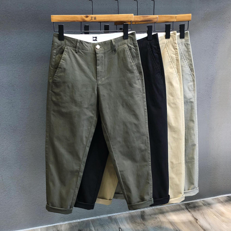Men’s Slim Fit Cropped Pants – Summer Dress Style