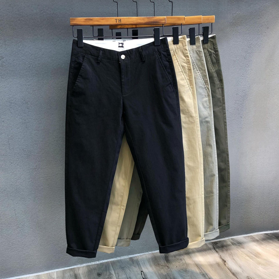 Men’s Slim Fit Cropped Pants – Summer Dress Style
