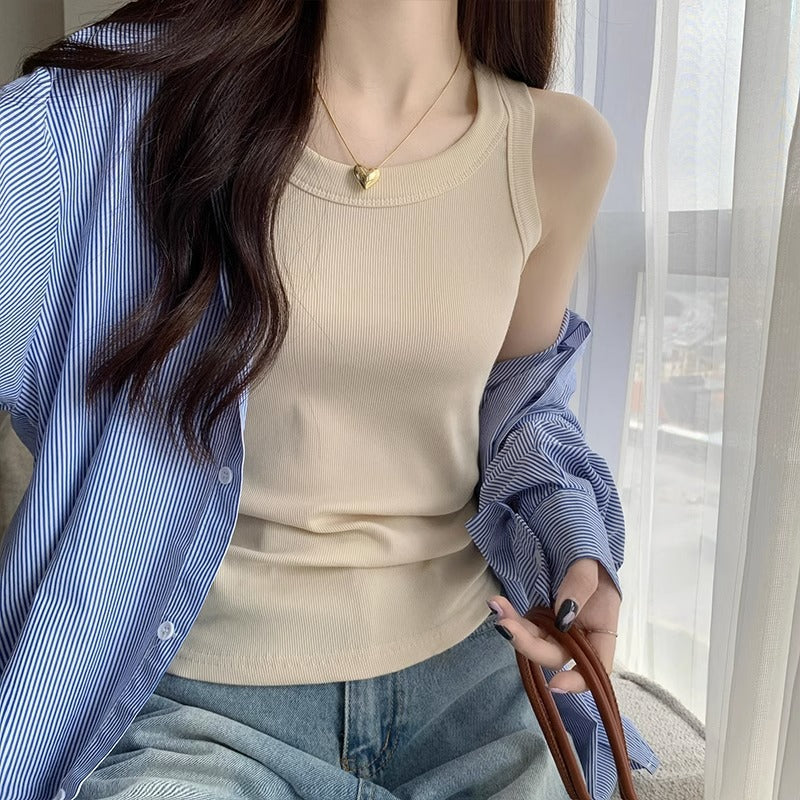 Slim Fit I-Shape Camisole Sleeveless Summer Top