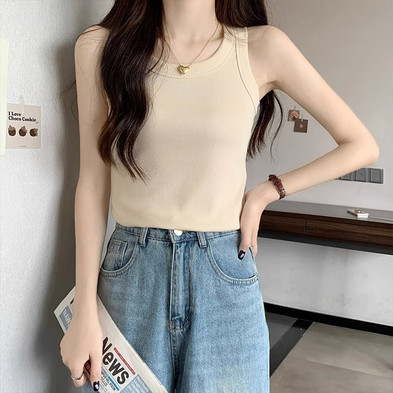 Slim Fit I-Shape Camisole Sleeveless Summer Top