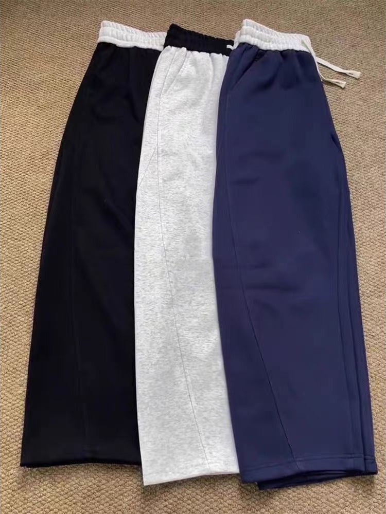 Men’s Drawstring Wide-Leg Pants – Casual Sports Style