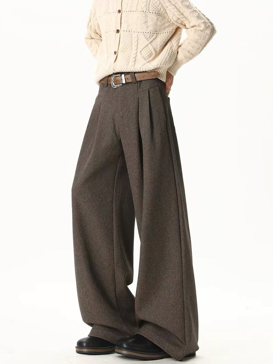 Men’s Old Qian Style Pants – Cleanfit Wide-Leg Casual