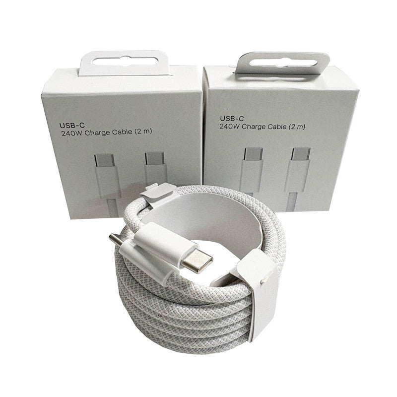 240W Braided Fast Charging Cable for Apple Devices