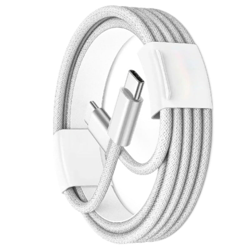 60W Braided USB-C to C Fast Charging Cable for iPhone 16