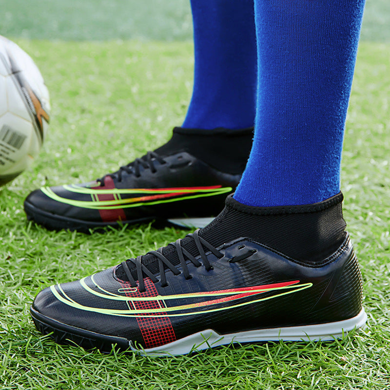 Youth Football Training Shoes – High Lace-Up Sports Cleats