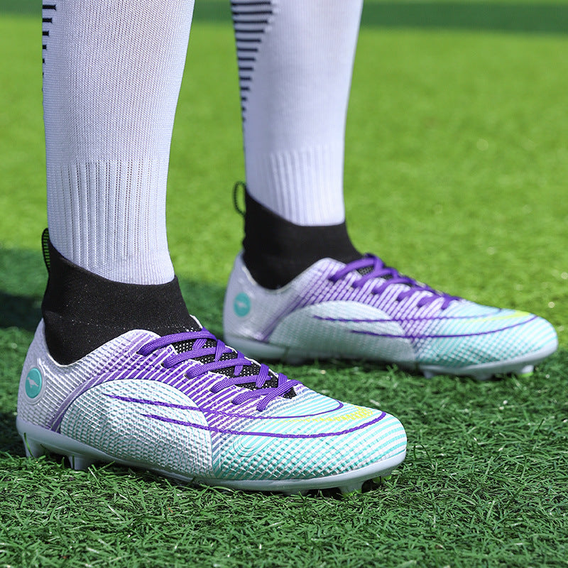 Couple High-Top Football Shoes – Colorful Training Cleats