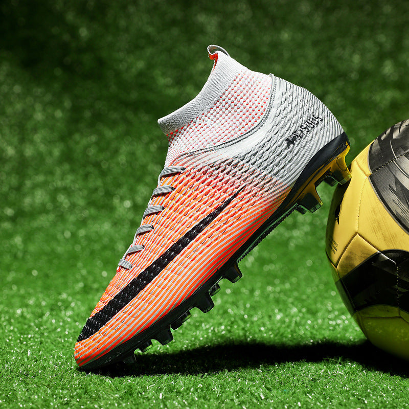 Unisex High-Top Football Shoes – Breathable Sock Fit Cleats