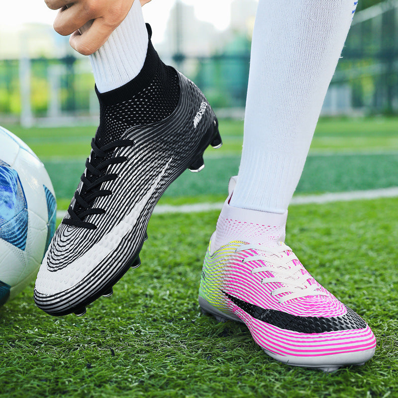 Unisex High-Top Football Shoes – Breathable Sock Fit Cleats