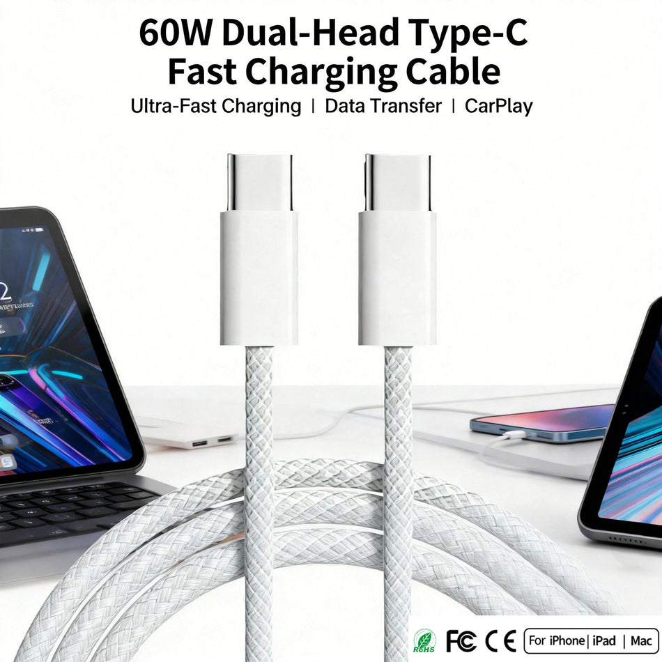 Apple 17 Dual Type-C Braided Fast Charging Cable