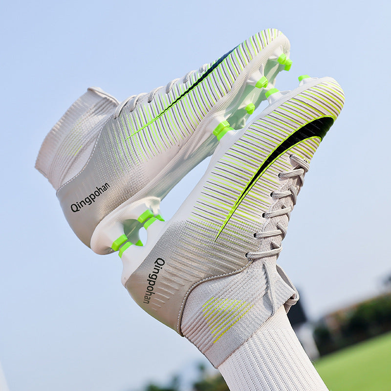 Men’s High-Top Football Shoes – AG TF Non-Slip Training