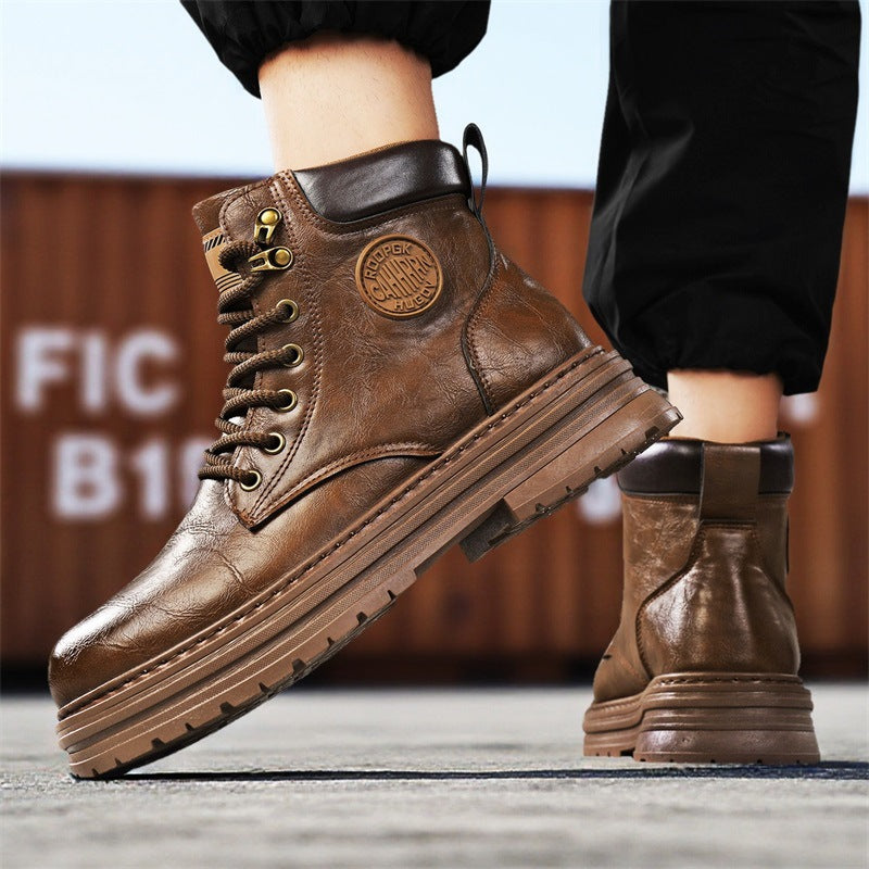 Men’s High-Top Hiking Boots – Thick Sole Outdoor Shoes