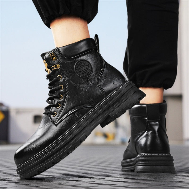 Men’s High-Top Hiking Boots – Thick Sole Outdoor Shoes