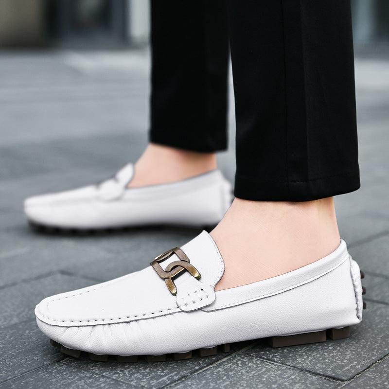 Men’s Large Size Slip-On Shoes – Breathable Casual Leather