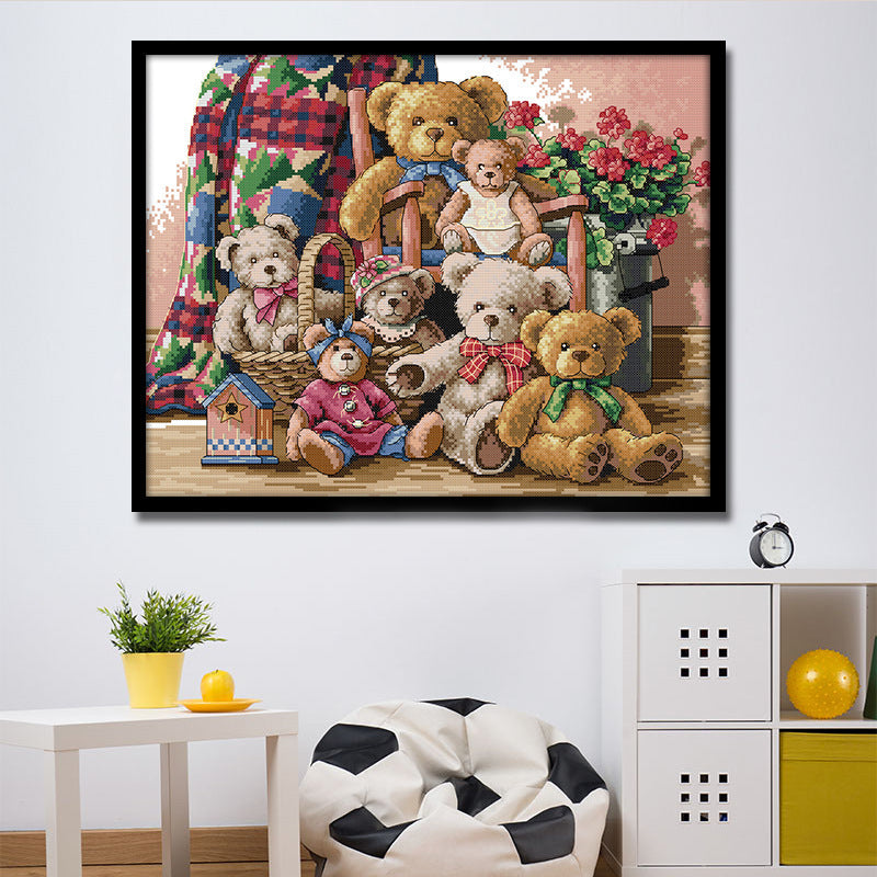 [2026 Warm-Home] Needle Love 99 "Bear Family" Cross Stitch