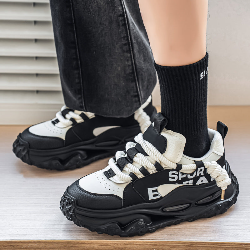Men’s Color Match Dad Shoes – Thick Sole Casual Sneakers