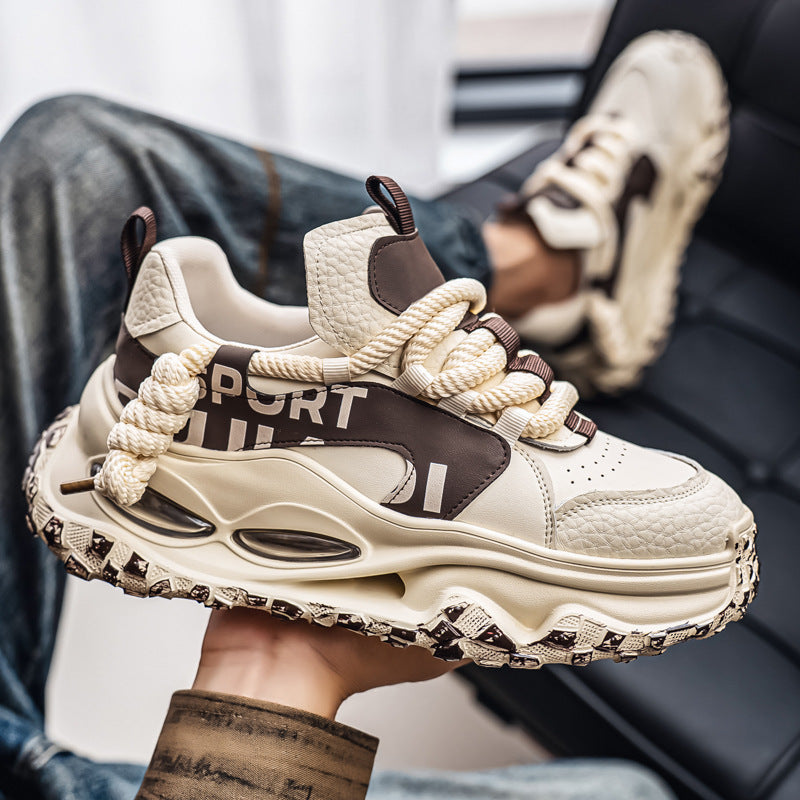 Men’s Color Match Dad Shoes – Thick Sole Casual Sneakers