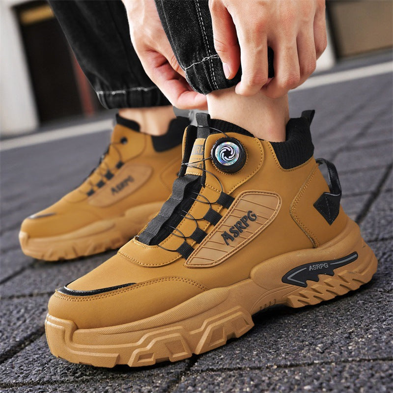 Men’s Retro Martin Boots – Thick Sole Work Shoes