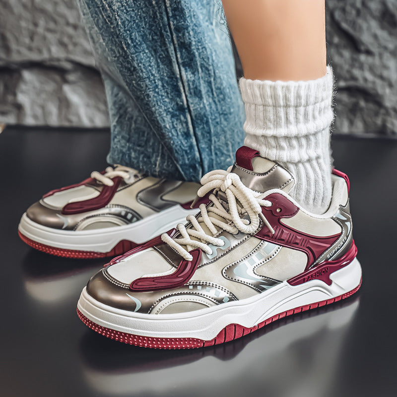 Men’s Mesh Running Shoes – Thick Sole Height Boost Sneakers