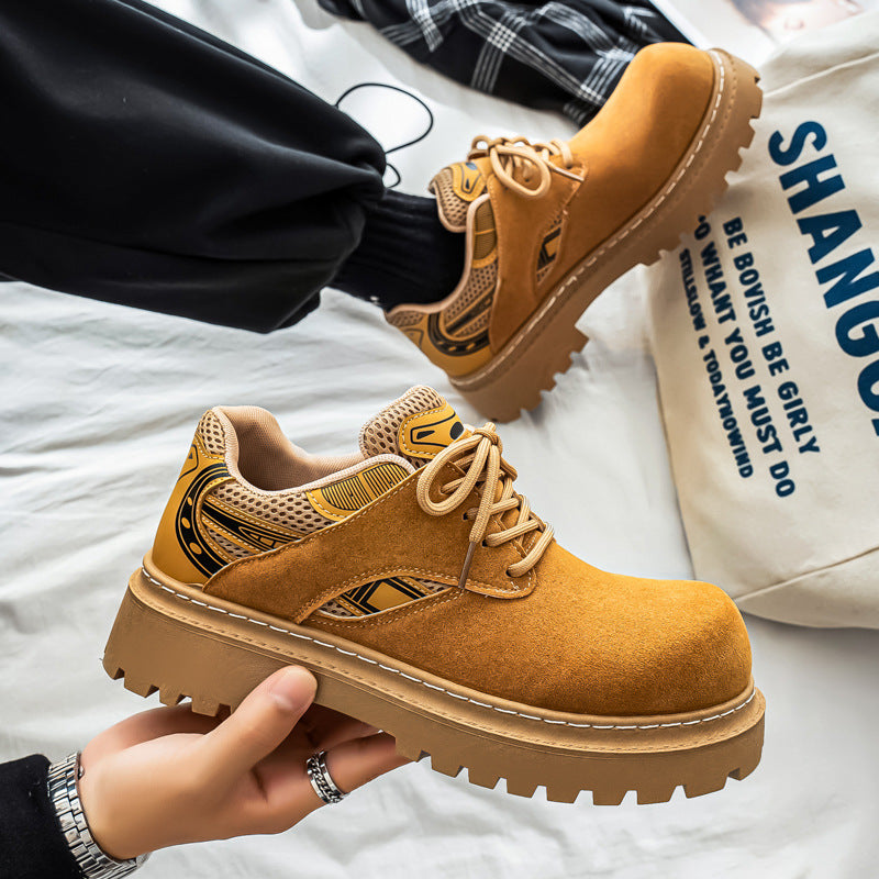 Men’s Outdoor Work Shoes – Thick Sole Breathable Casual