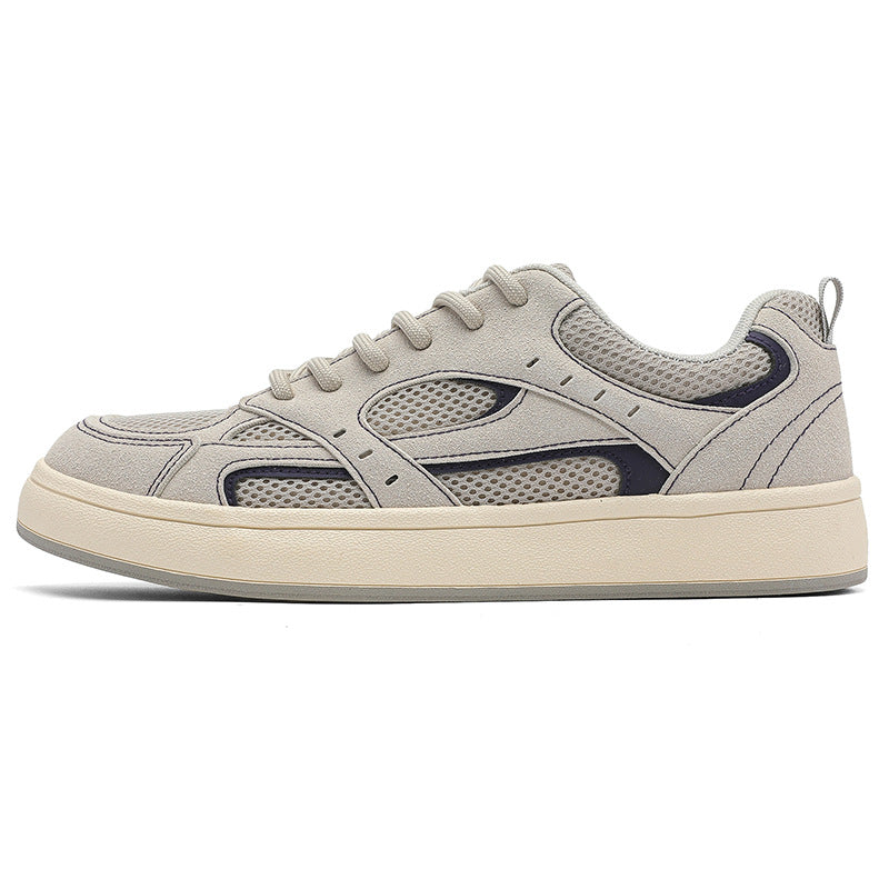 Men’s Breathable Mesh Sneakers – Height Increasing White Shoes