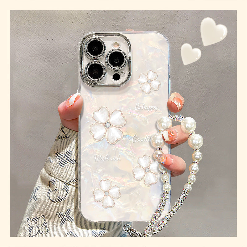 Clover Bracelet Phone Case Stylish Hard Cover