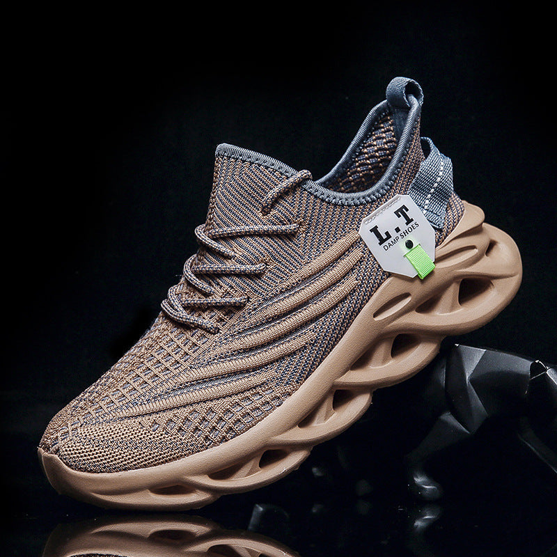 Men’s Blade Sole Breathable Running Sneakers Large Size