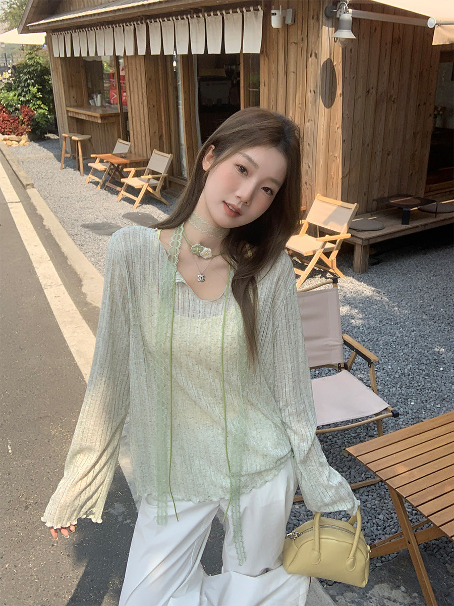 Sheer Sun Protection Loose Long Sleeve Women Top
