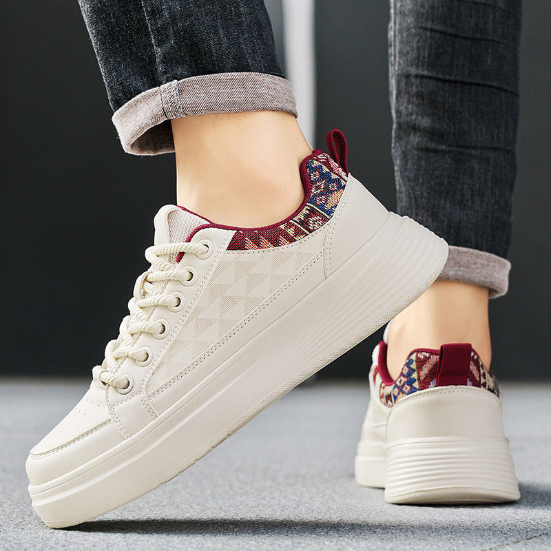Men’s Breathable Casual White Sneakers for Daily Wear