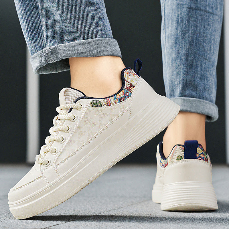 Men’s Breathable Casual White Sneakers for Daily Wear