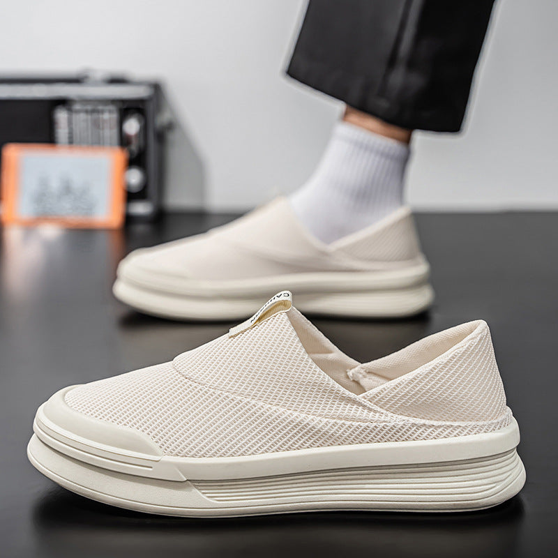 Men's Sneakers New Summer Mesh Breathable Half Slippers Lazy