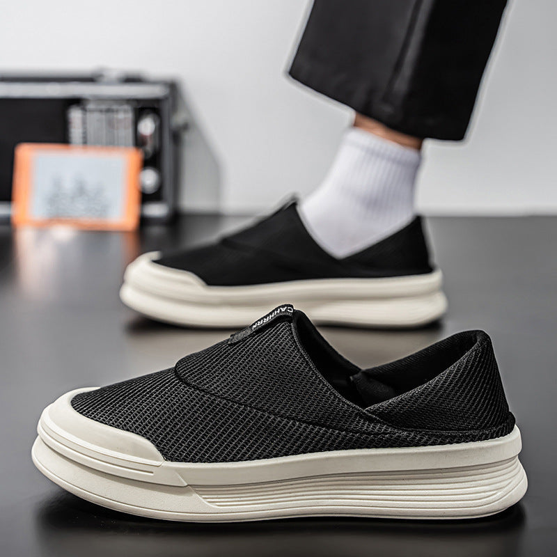 Men's Sneakers New Summer Mesh Breathable Half Slippers Lazy