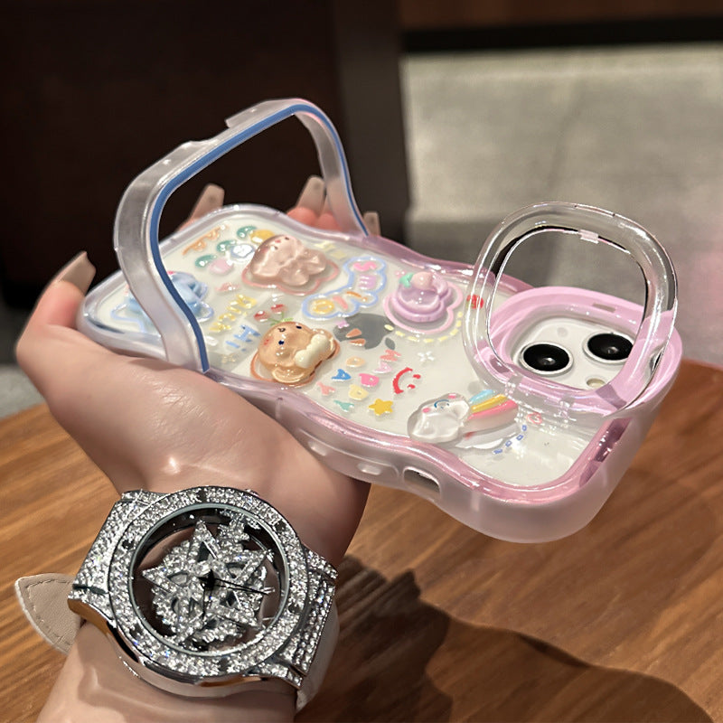 Frog Flower Doll Phone Case with Double Stand
