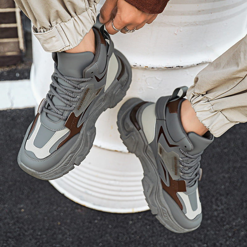Men’s High-Top Chunky Sneakers Plus Size Winter