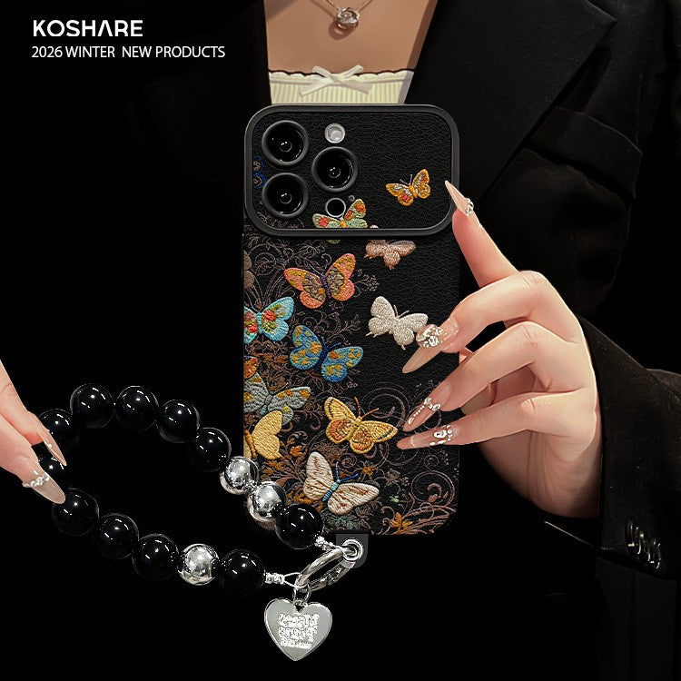 Colorful Butterfly Hanging Chain Phone Case