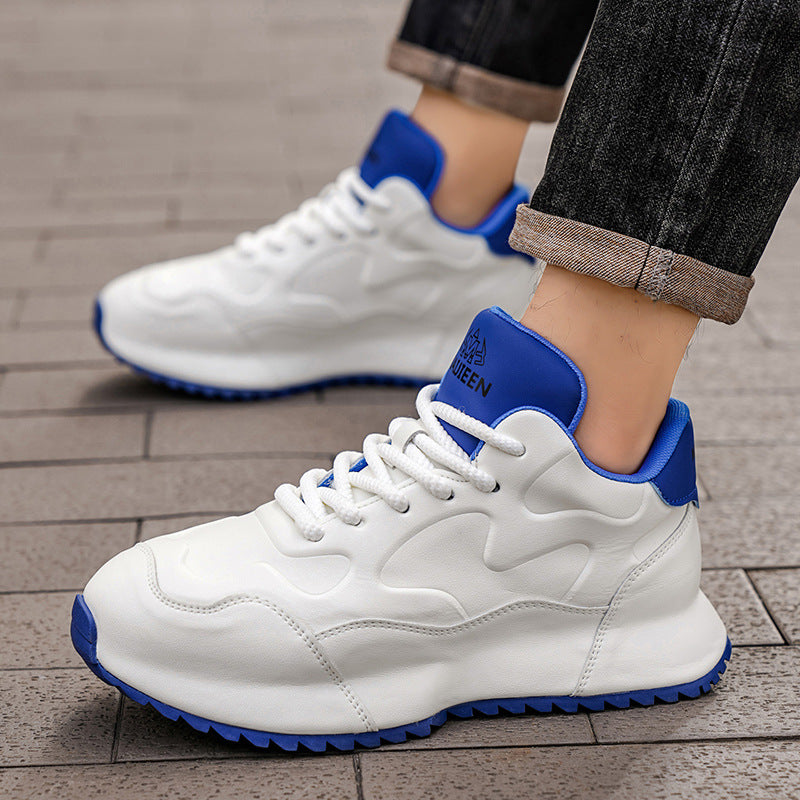 Men’s Leather Chunky Sneakers Height Increasing