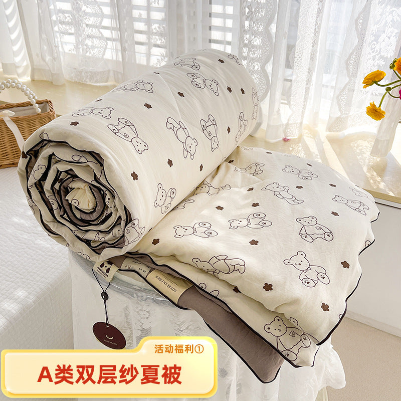[2026 Zen-Baby] Class A Cartoon Double-Layer Gauze Quilt