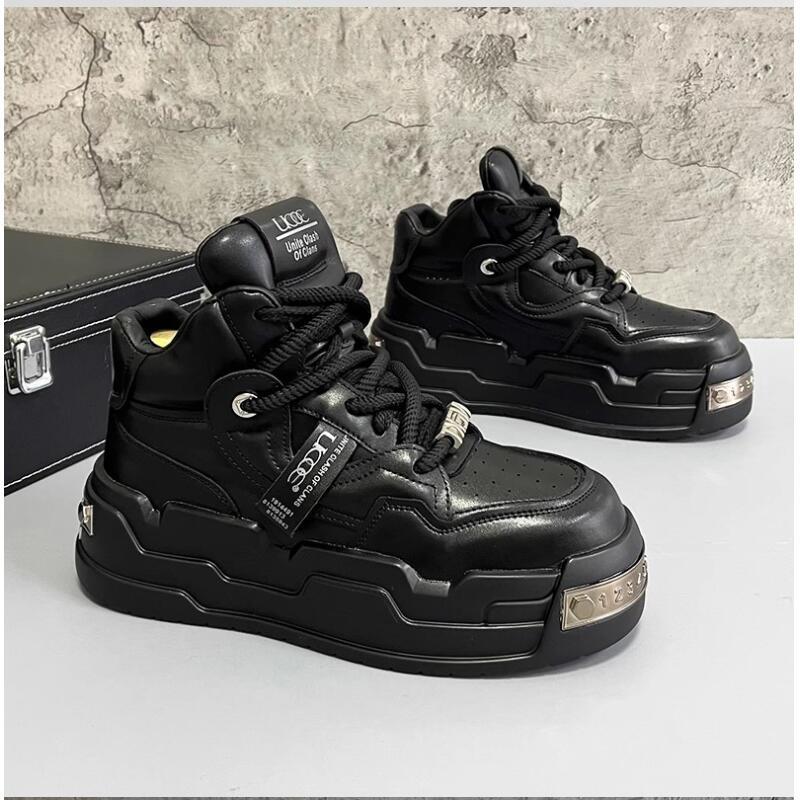 Men’s Thick Sole High-Top Sneakers Height Increasing