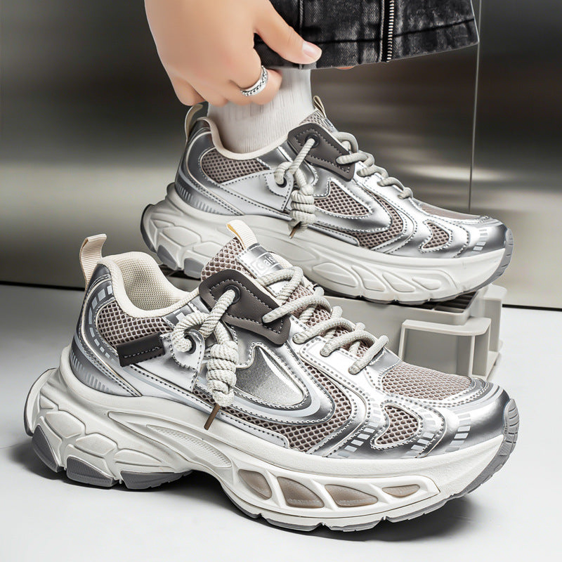 Men’s Breathable Mesh Platform Running Sneakers