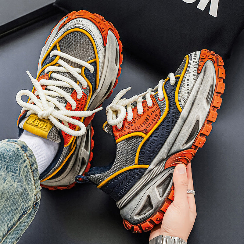 Men’s Korean Style Daddy Sneakers Breathable Platform