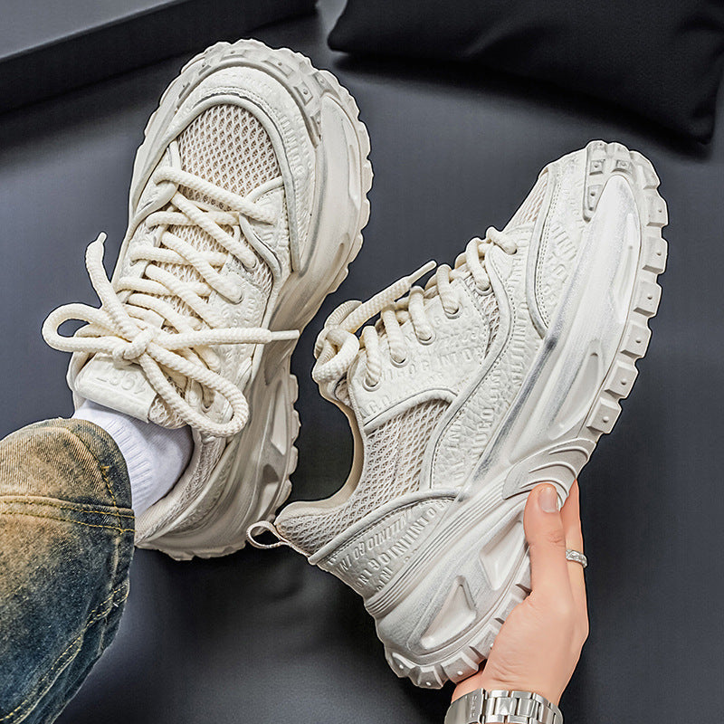 Men’s Korean Style Daddy Sneakers Breathable Platform
