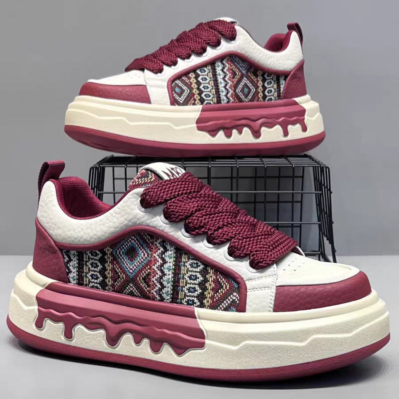 Men’s Retro Platform Board Shoes Breathable Casual