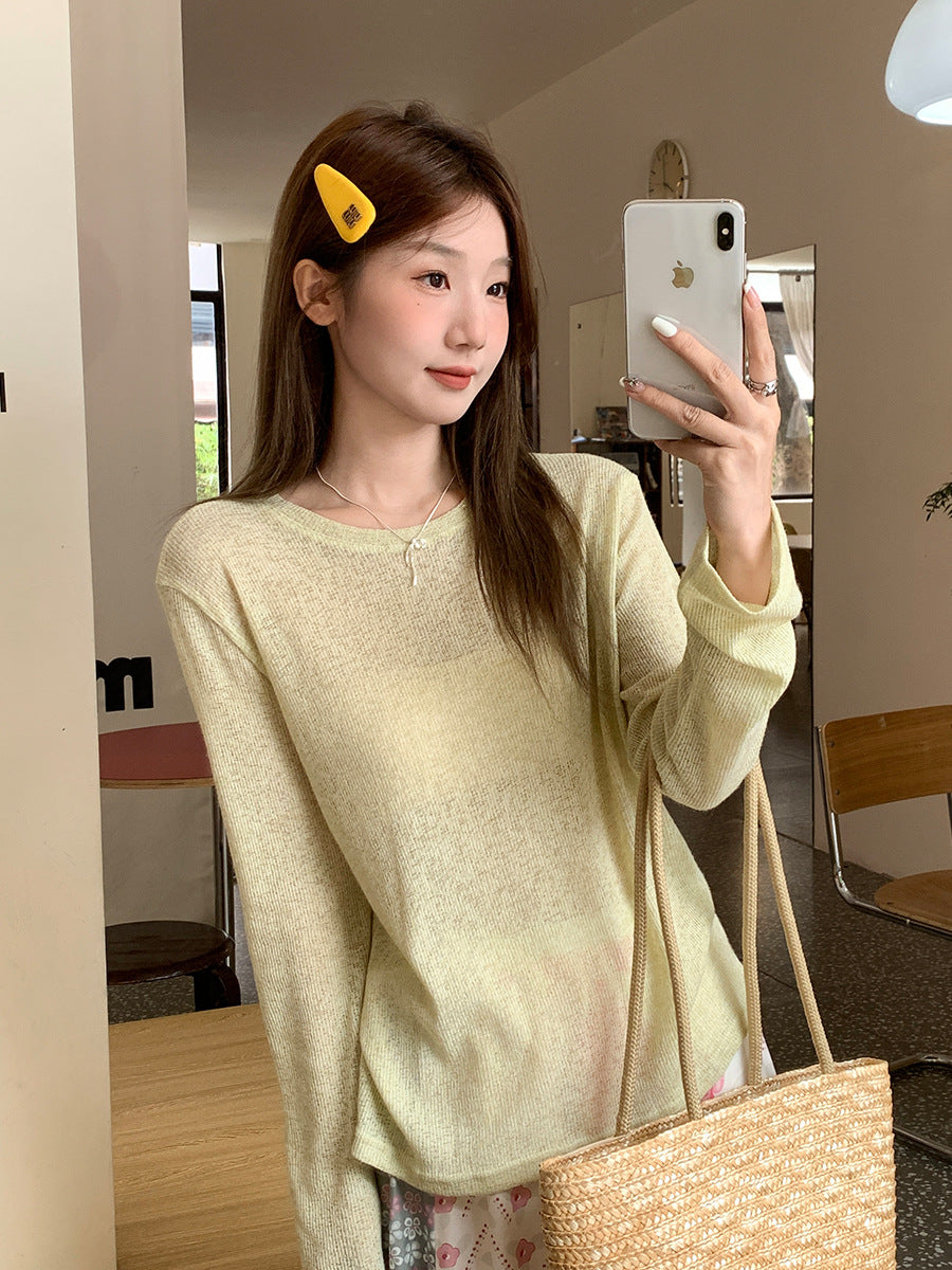 Ice Silk Sun Protection T-Shirt Women Summer 2026