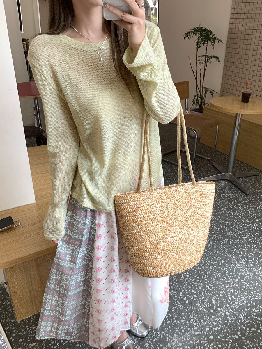 Ice Silk Sun Protection T-Shirt Women Summer 2026